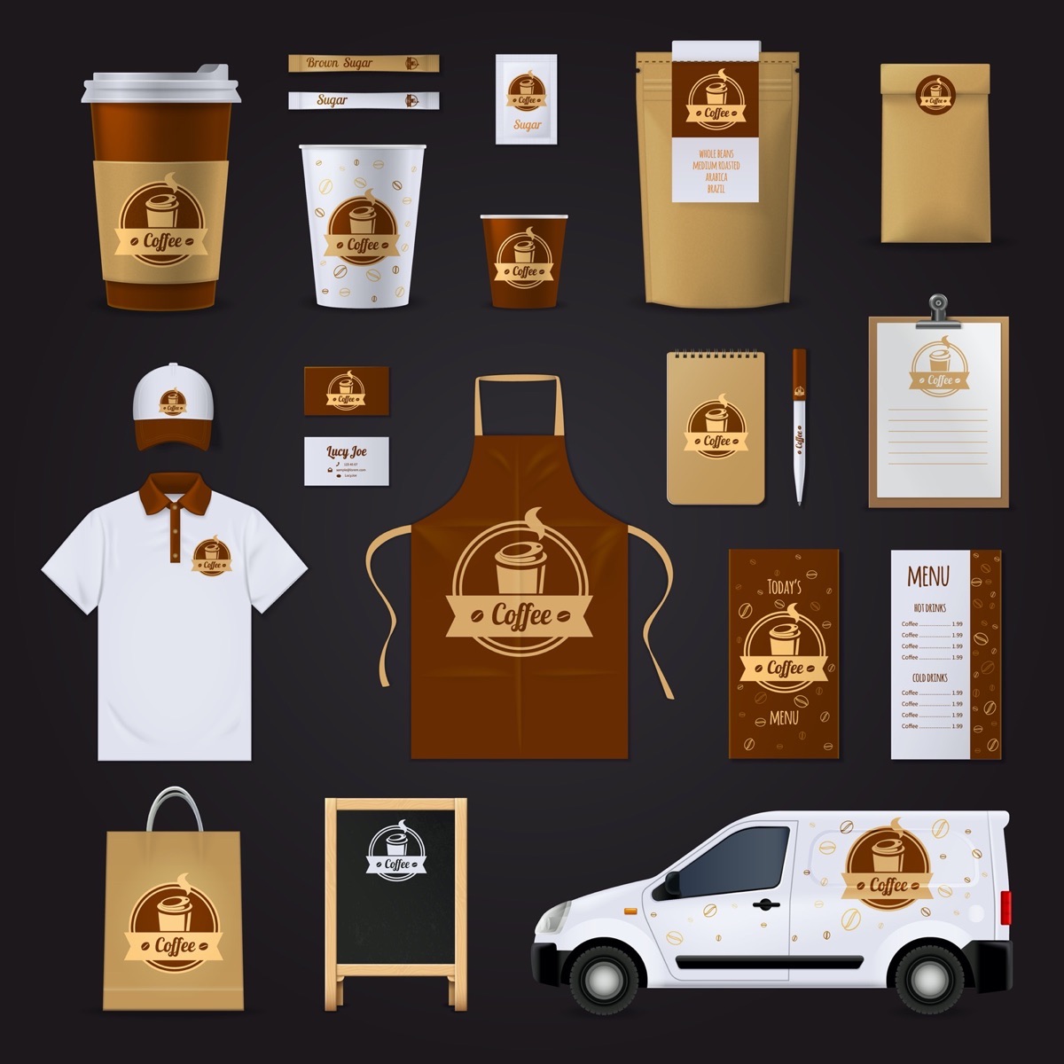 Création d'identité complète pour un café local